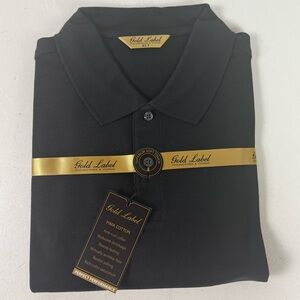 Roundtree & Yorke Gold Label Mesh Polo Shirt Short Sleeve NWT Pima Cotton New